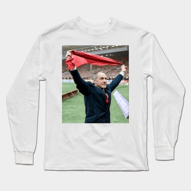 Bill Shankly in colour Long Sleeve T-Shirt by AndythephotoDr